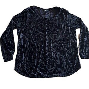 Simply Vera Women’s Black Long Sleeve Top Large Vera Wang